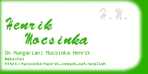 henrik mocsinka business card